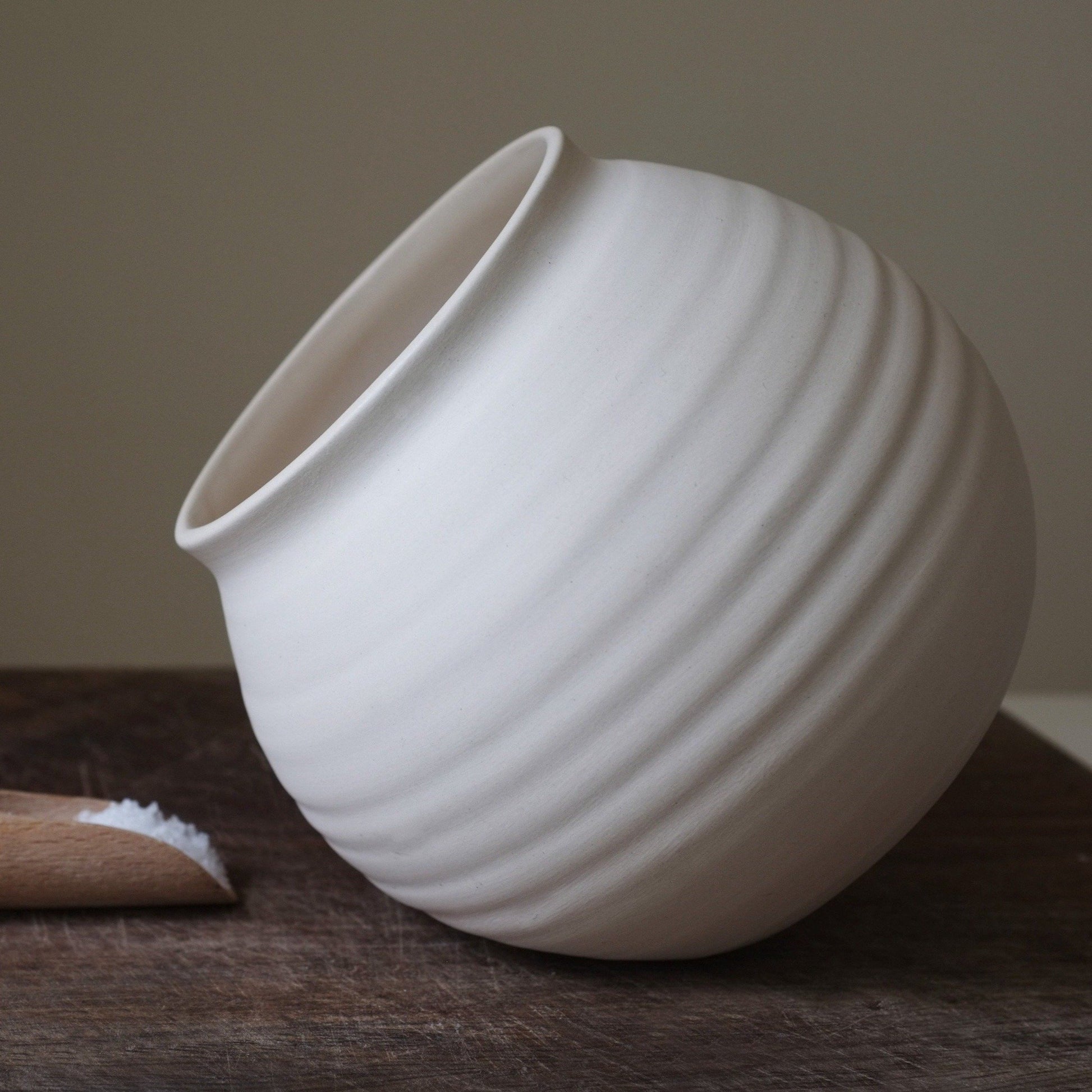 handmade ceramic salt cellar