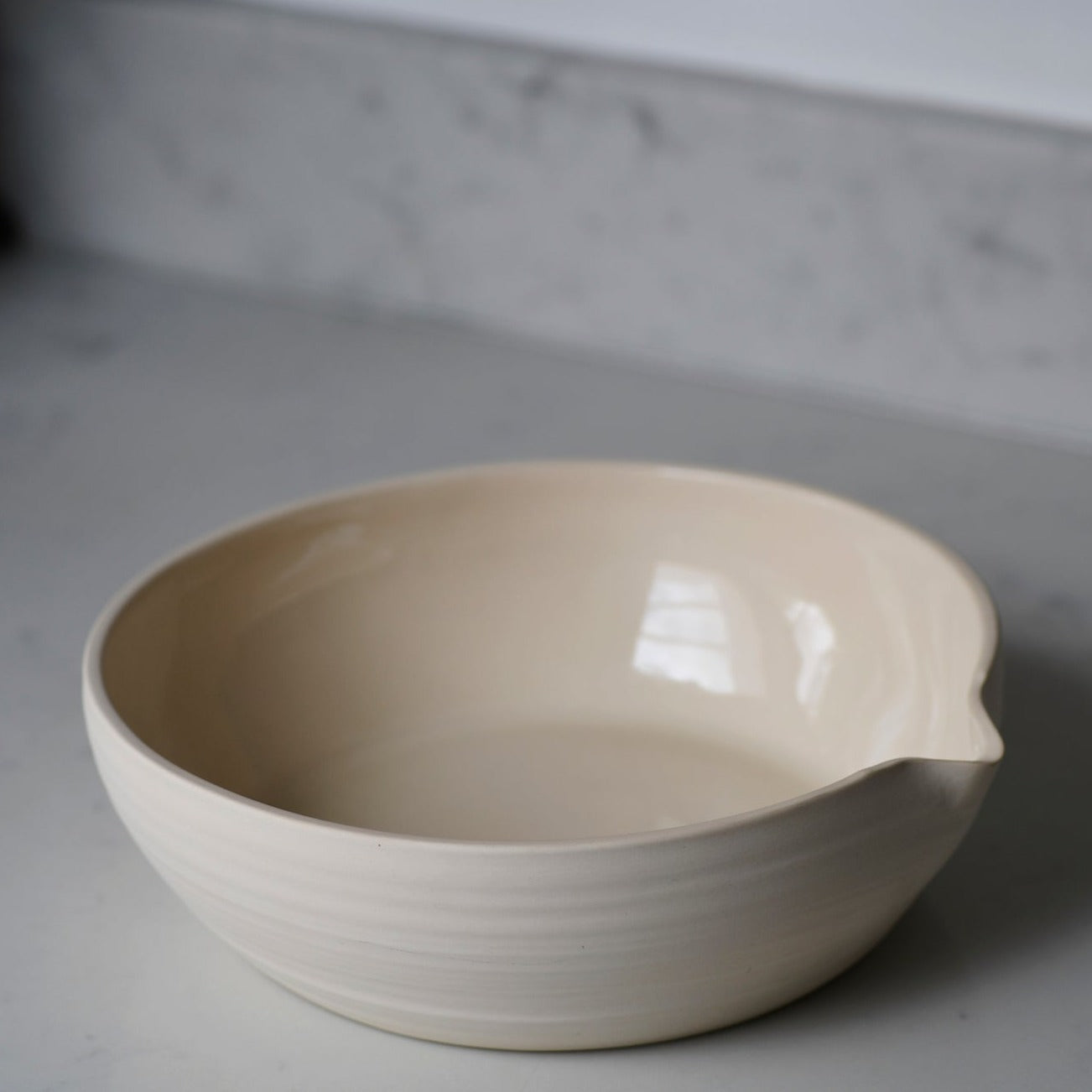 Handmade ceramic pouring bowl