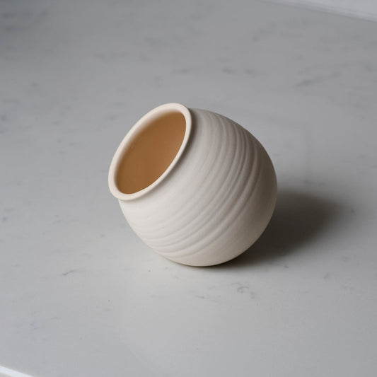 small handmade ceramic salt cellar